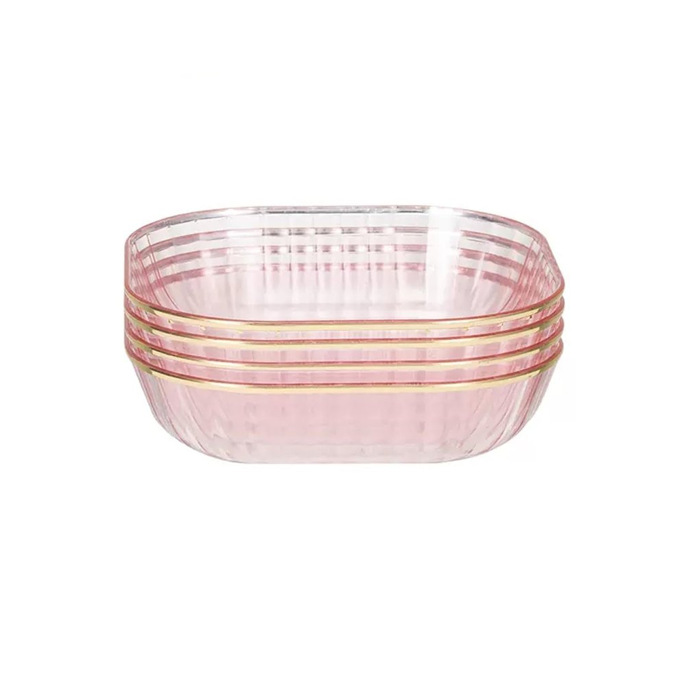 WAOCEO Fruit Bowls Light Luxury Style Snack Tray Fruit Tray Living Room Home Candy Tray Dried Fruit Tray Coffee Table Shelf Tray Fruit basket (Color : Pink)