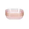 WAOCEO Fruit Bowls Light Luxury Style Snack Tray Fruit Tray Living Room Home Candy Tray Dried Fruit Tray Coffee Table Shelf Tray Fruit basket (Color : Pink) view 1