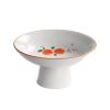 WAOCEO Fruit Bowls Chinese Hand-painted White Porcelain Tall Plate Household Ceramic Fruit Plate Fruit Plate Snacks Snack Plate Living Room Coffee Table Fruit Plate Fruit basket (Color : 09) view 1