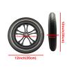 1 Pair 12 Inch Wheelchair Rear Wheels Assembly, 12 x2  Solid Rubber Replacement Wheelchair Wheels for Most Electric Wheelchairs with 1/2" (12mm) Bearings view 2