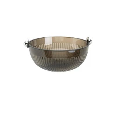 WAOCEO Fruit Bowls Washing Basin Draining Basket Household Washing Fruit Tray Light Luxury Water Filter Kitchen Fruit Tray Washing Vegetable Basket Fruit Basket Fruit basket (Color : Gris)