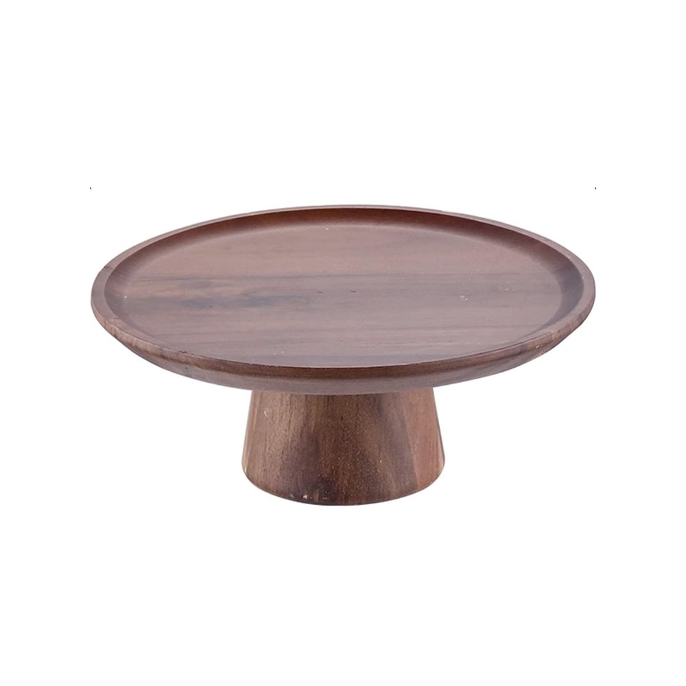 Fruit Bowls Tall Fruit Tray Home Living Room High Diaojiao Wooden Cake Tray High Value Snacks Fruit Snack Tray Set Wooden Fruit Tray Fruit basket (Color : B, Size : L)