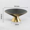 WAOCEO Fruit Bowls Glass Fruit Tray Living Room Home Tray Office Luxury Style High-end Snack Tray Coffee Table Ornaments Dried Fruit Candy Tray Fruit basket (Color : D, Size : L) view 2