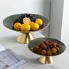WAOCEO Fruit Bowls Glass Fruit Tray Living Room Home Tray Office Luxury Style High-end Snack Tray Coffee Table Ornaments Dried Fruit Candy Tray Fruit basket (Color : D, Size : L) view 4