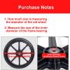 1 Pair 16/20/24 Inch Replacement Wheelchair Rear Wheels, Black Solid Anti-Slip Urethane Wheelchair Wheels Assembly with Bearings 15/32" (12 mm) and Handrim for Many Standard Wheelchairs Walkers (Size view 3