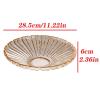 WAOCEO Fruit Bowls Simple Fashion Thickened Glass Fruit Plate Candy Snack Tray Open Large-Capacity Design Dessert Fruit Bowl Decorative Fruit Plate Fruit Basket (Color : Yellow) view 2