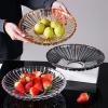 WAOCEO Fruit Bowls Simple Fashion Thickened Glass Fruit Plate Candy Snack Tray Open Large-Capacity Design Dessert Fruit Bowl Decorative Fruit Plate Fruit Basket (Color : Yellow) view 4
