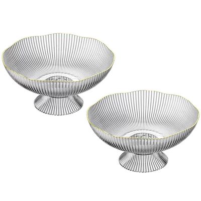 WAOCEO Fruit Bowls 2pcs Fruit Tray Home Can Be Hard Coffee Table High Value Modern Light Luxury Style Draining Tray Dried Fruit Tray Fruit Tray Fruit basket (Color : 01)