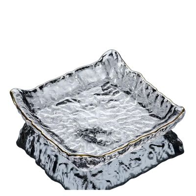 WAOCEO Fruit Bowls Quadrilateral Fruit Tray Glass Home Living Room Fruit Tray Storage Tray Outdoor Dried Fruit Tray Placement Snack Tray Fruit basket (Color : B, Size : 2 pcs)