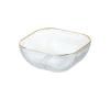 WAOCEO Fruit Bowls Fruit Plate Living Room Home Coffee Table Snack Plate Salad Plate Glass Fruit Plate Gold Edge Fruit Salad Plate Fruit basket (Color : B) view 1