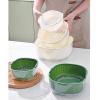 WAOCEO Fruit Bowls Thickened Double Layer Fruit Tray Plastic Draining Basket Leaking Basin Home Kitchen Wash Fruit Tray Fruit basket (Color : Green, Size : Small) view 4