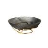 Fruit Bowls Glass Fruit Plate Light Luxury Style High-grade Can Be Hard Coffee Table Home Fruit Plate Placement Plate Snack Candy Plate With Fruit Plate Stand Fruit basket ( Color : Gris , Size : L ) view 1