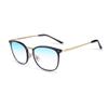RICCIE Women's large frame fashionable HD anti-blue light reading glasses, 1.56 aspheric resin lens anti-fatigue eyeglasses refraction +1.0 to +3.0,03,+2.75 view 1