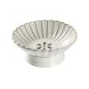Fruit Bowls Drainable Fruit Plate Ceramic High-Footed Snack Plate Fruit Plate Home Fruit Bowl Retro Style Design Fruit Basket (Color : White) view 1