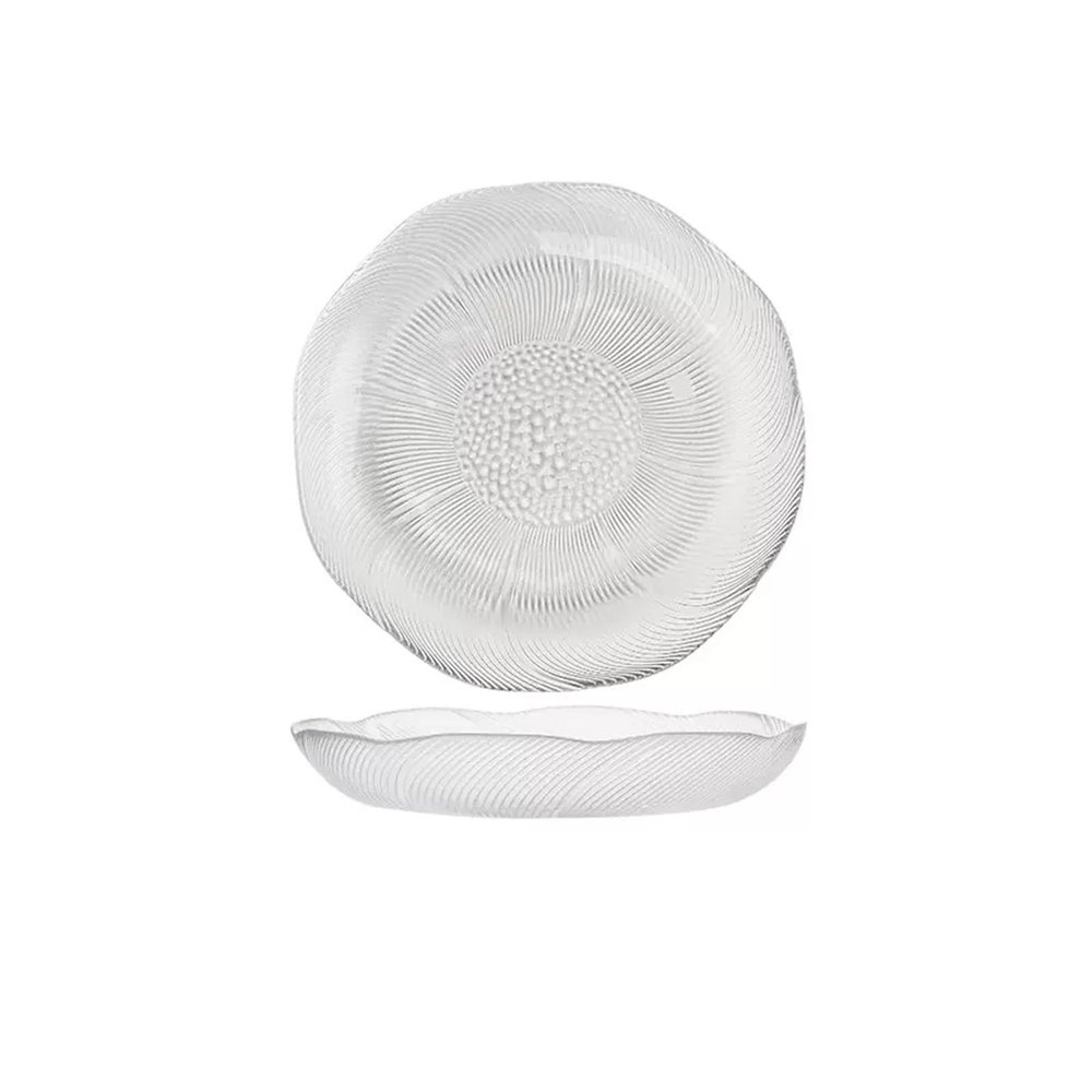 WAOCEO Fruit Bowls Glass Fruit Plate Living Room Home Coffee Table Simple Salad Bowl Snack Candy Dish Snack Plate Fruit basket (Color : A, Size : Small)