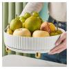 Fruit Bowls Rotatable Fruit Tray New Living Room Home Simple Modern Fruit Tray Coffee Table Creative Large Capacity Storage Tray Fruit basket (Color : White, Size : L) view 4