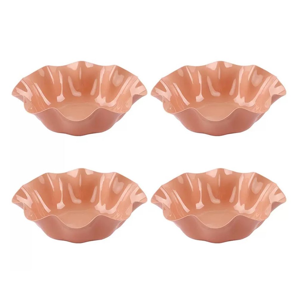 WAOCEO Fruit Bowls 4 PCS Fruit Tray Home Living Room Fruit Tray Modern Simple Coffee Table Snack Tray Creative Fruit Tray Plastic Dried Fruit Tray Fruit basket (Color : Pink)