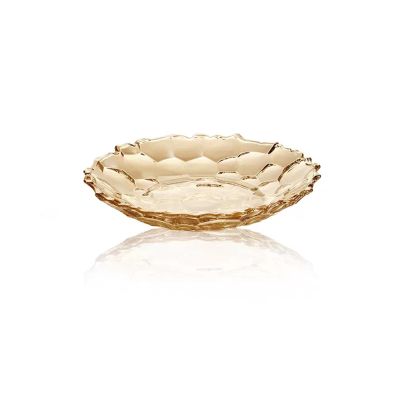 WAOCEO Fruit Bowls Light Luxury Style Fruit Plate Glass Fruit Plate Modern Home Living Room Coffee Table Dried Fruit Plate Candy Snacks Plate Fruit basket (Color : B, Size : M)