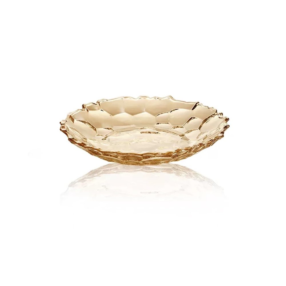 WAOCEO Fruit Bowls Light Luxury Style Fruit Plate Glass Fruit Plate Modern Home Living Room Coffee Table Dried Fruit Plate Candy Snacks Plate Fruit basket (Color : B, Size : M)