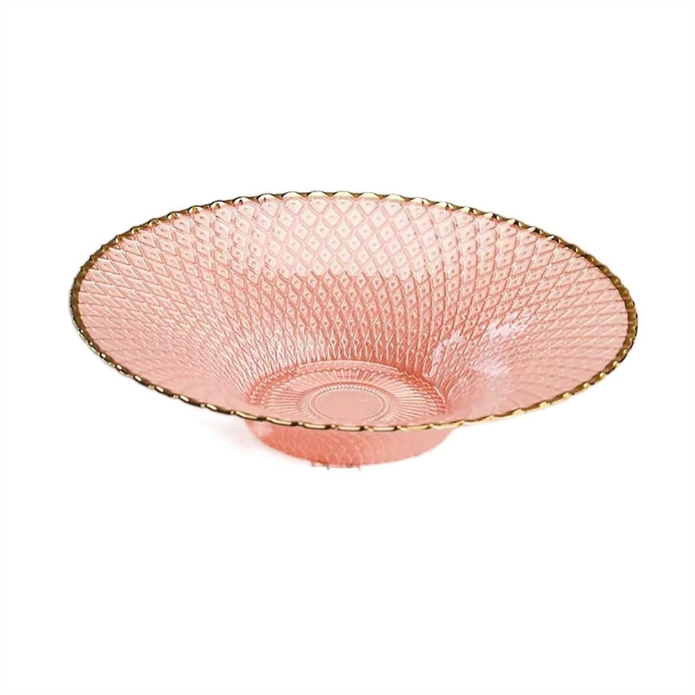 WAOCEO Fruit Bowls Light Luxury Style Fruit Tray Living Room Home Coffee Table Office Ornaments Snack Tray Snack Dried Fruit Tray Candy Tray Fruit Tray Fruit basket (Color : Pink, Size : B)