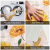 VANANI Sunflower Flannel Non-Slip Carpet,Easy To Take Care Of,Moderate Thickness,Suitable For Front Door,Garage Door,Back Door,Bedroom And Kitchen. view 3