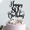 Dcokska Happy Birthday 80th Cake TopperMen/Women 80th Birthday,80th Anniversary Party Cake Topper Decorations/Dinner Party Decorations (80) view 2