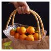Fruit Bowls Glass Fruit Tray Living Room Home Senior Fruit Basket Afternoon Tea Snacks Coffee Table Tray With Carry Handle Fruit Tray Fruit basket (Color : B) view 3