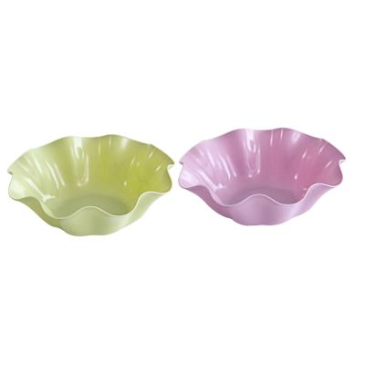 WAOCEO Fruit Bowls Home Fruit Tray Living Room Coffee Table Plastic Candy Tray Dried Fruit Office Snack Tray Small Fruit Tray Fruit basket (Color : Green+purple)