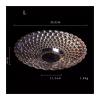 WAOCEO Fruit Bowls High-grade Light Luxury Style Fruit Plate Home Crystal Glass Living Room Coffee Table Fruit Plate Office Restaurant Fruit Plate Fruit basket (Color : C, Size : L) view 2