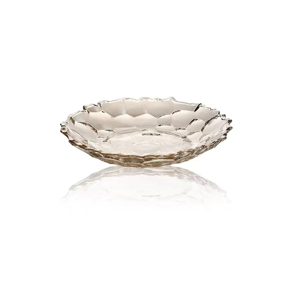 WAOCEO Fruit Bowls Light Luxury Style Fruit Plate Glass Fruit Plate Modern Home Living Room Coffee Table Dried Fruit Plate Candy Snacks Plate Fruit basket (Color : C, Size : M)