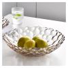 WAOCEO Fruit Bowls Light Luxury Style Fruit Plate Glass Fruit Plate Modern Home Living Room Coffee Table Dried Fruit Plate Candy Snacks Plate Fruit basket (Color : C, Size : M) view 3