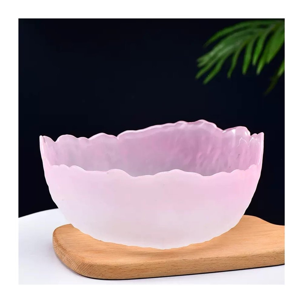 Fruit Bowls Glass Fruit Plate Home Living Room Coffee Table Fruit Plate Snack Plate Melon Dried Fruit Bowl Fruit Plate Pink Blue Green Gradient Fruit Plate Fruit basket ( Color : Pink , Size : L )
