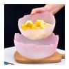 Fruit Bowls Glass Fruit Plate Home Living Room Coffee Table Fruit Plate Snack Plate Melon Dried Fruit Bowl Fruit Plate Pink Blue Green Gradient Fruit Plate Fruit basket ( Color : Pink , Size : L ) view 2