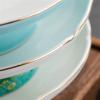 WAOCEO Fruit Bowls Tall Ceramic Fruit Plate 10 Inch Large Capacity Fruit Tray Creative Dessert Snack Bowl Vegetable Salad Plate Fruit Basket (Color : B) view 3