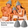 SAKEIOU 1/2pieces Wool Felt Sauna Hat Russian Shower Head Protections Anti Heat Bath Hair Turban Unisex Bathroom Accessories view 4