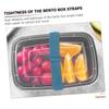 Ciieeo 24pcs Elastic Band Bento Box Strap Lunch Boxes Fixing Belt Stretchable Bento Fixer for Picnic Camping Travel Random Color view 2