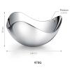 WAOCEO Fruit Bowls Stainless Steel Light Luxury Style Fruit Plate Living Room Home Decorative Ornaments Silver Coffee Table Fruit Plate Fruit basket (Size : Small) view 2