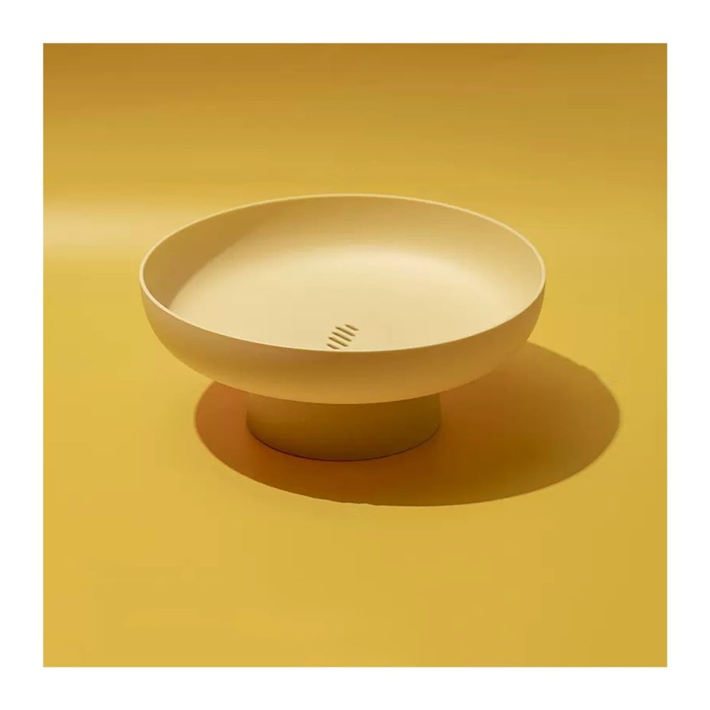 WAOCEO Fruit Bowls Fruit Tray Draining Basket Dessert Living Room Home Plastic Fruit Tray Candy Tray Snack Tray Coffee Table Display Tray Fruit basket (Color : Yellow)