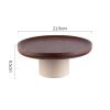 Fruit Bowls Tall Fruit Tray Home Living Room High Diaojiao Wooden Cake Tray High Value Snacks Fruit Snack Tray Set Wooden Fruit Tray Fruit basket (Color : A, Size : L) view 2