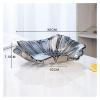 WAOCEO Fruit Bowls Fruit Plate Home Living Room Coffee Table Fruit Plate Crystal Glass Coffee Table Snack Plate Fruit basket (Color : 06) view 2