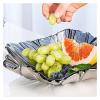 WAOCEO Fruit Bowls Fruit Plate Home Living Room Coffee Table Fruit Plate Crystal Glass Coffee Table Snack Plate Fruit basket (Color : 06) view 4