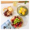 WAOCEO Fruit Bowls 3 PCS Fruit Plate Light Luxury Style Plate Modern Living Room Household Coffee Table Fruit Plate Snack Snack Plate Fruit basket (Color : 06) view 3