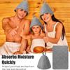 Knnuey 1 Set 6 Pcs Felt Sauna Hat 6 Pcs Heat Insulation Sauna Mat Absorbent Protection Vaporarium Hat view 3