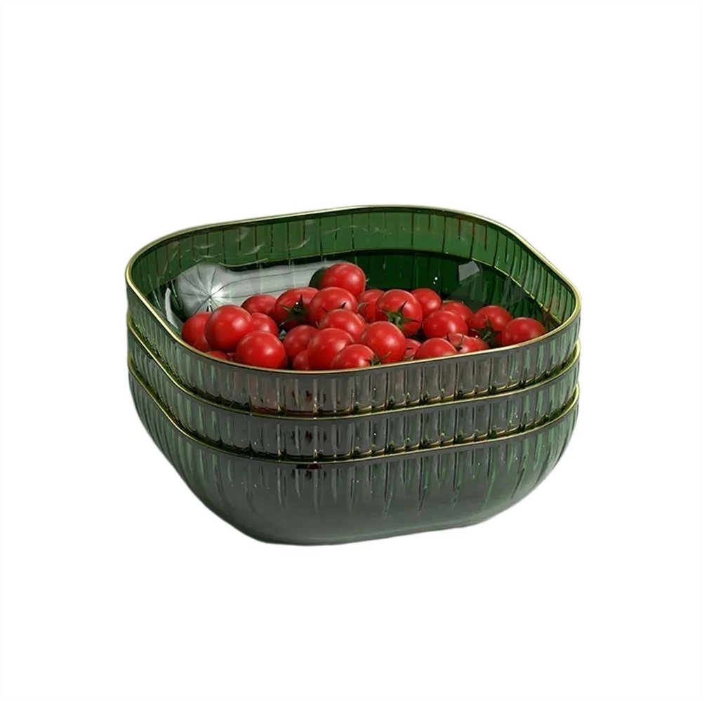 WAOCEO Fruit Bowls 3PCS Fruit Plate Home Living Room Coffee Table Fruit Plate Light Luxury Style High-end Snacks Fruit Plate Fruit basket (Color : 01)