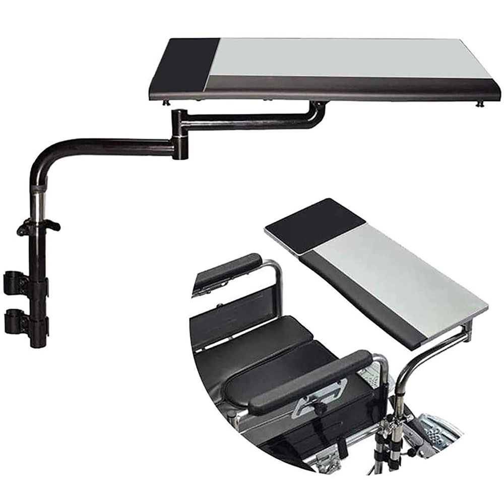 Wheelchair Lap Tray, Portable Removable Universal Trays Desk, Adjustable Height Wheelchair Accessories, Medical Portable Wheelchair Desk for Reading, Resting