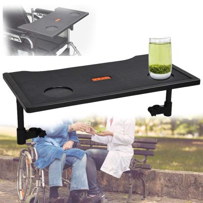 Wheelchair Lap Tray Table Accessories with Cup Holder, Wheelchair Universal Trays Desk Fit for Writing, Reading Eating And Play Computer