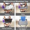 Wheelchair Tray Table, Detachable Wheelchair Lap Tray with Cup Holder, Wheelchair Accessories for Writing Reading and Eating Resting view 4