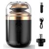 2 in 1 Capsule Mini Shaver for Men, Wireless Shaving Beard Nose Hair Trimmer, Washable Electric Shaver, Rechargeable Portable Razor (Black) view 1