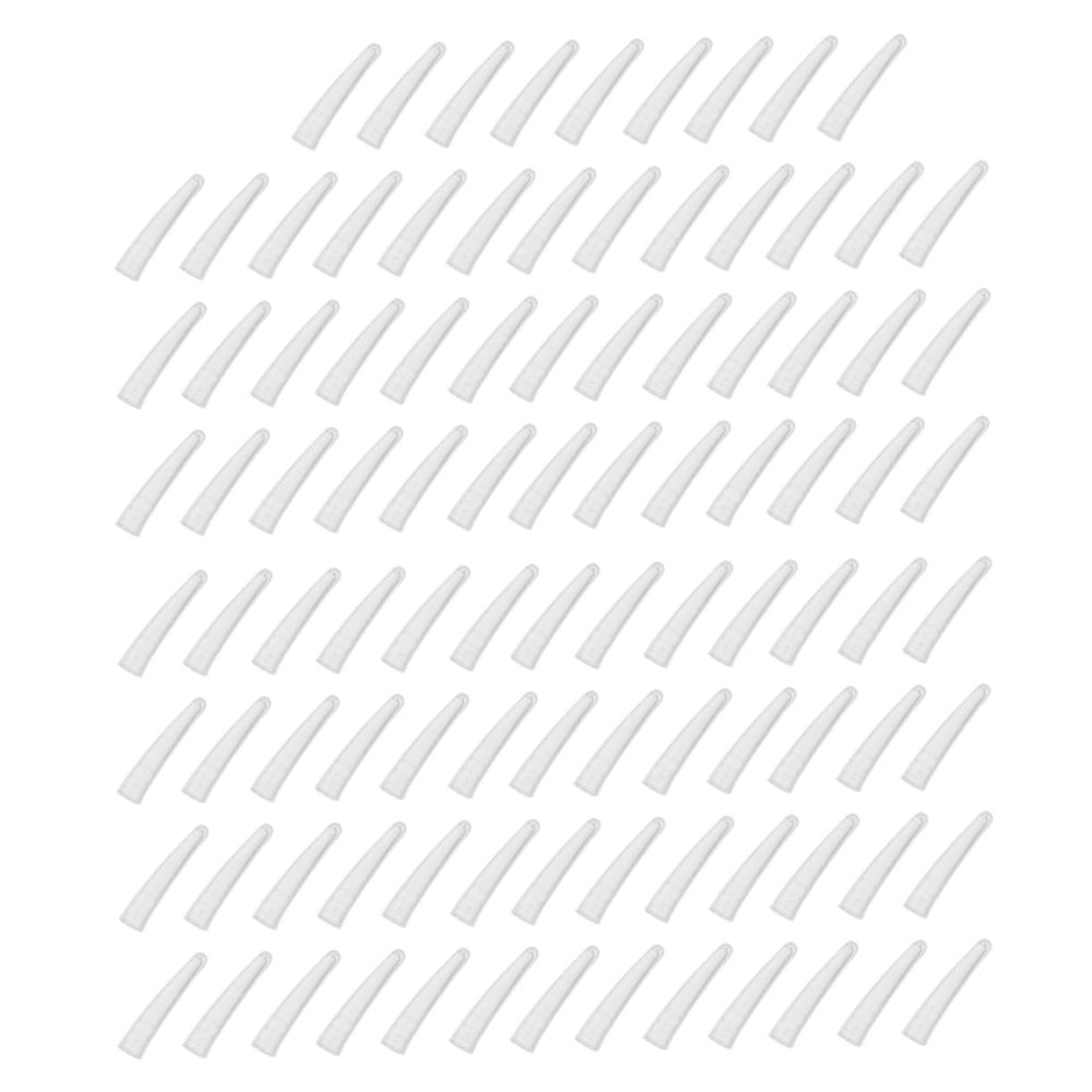Angoily 200pcs Stainless Steel Tweezers Tip Covers Elbow Clip Silicone Protective Non-Skid Caps for Precision Beauty Care and Crafting Use