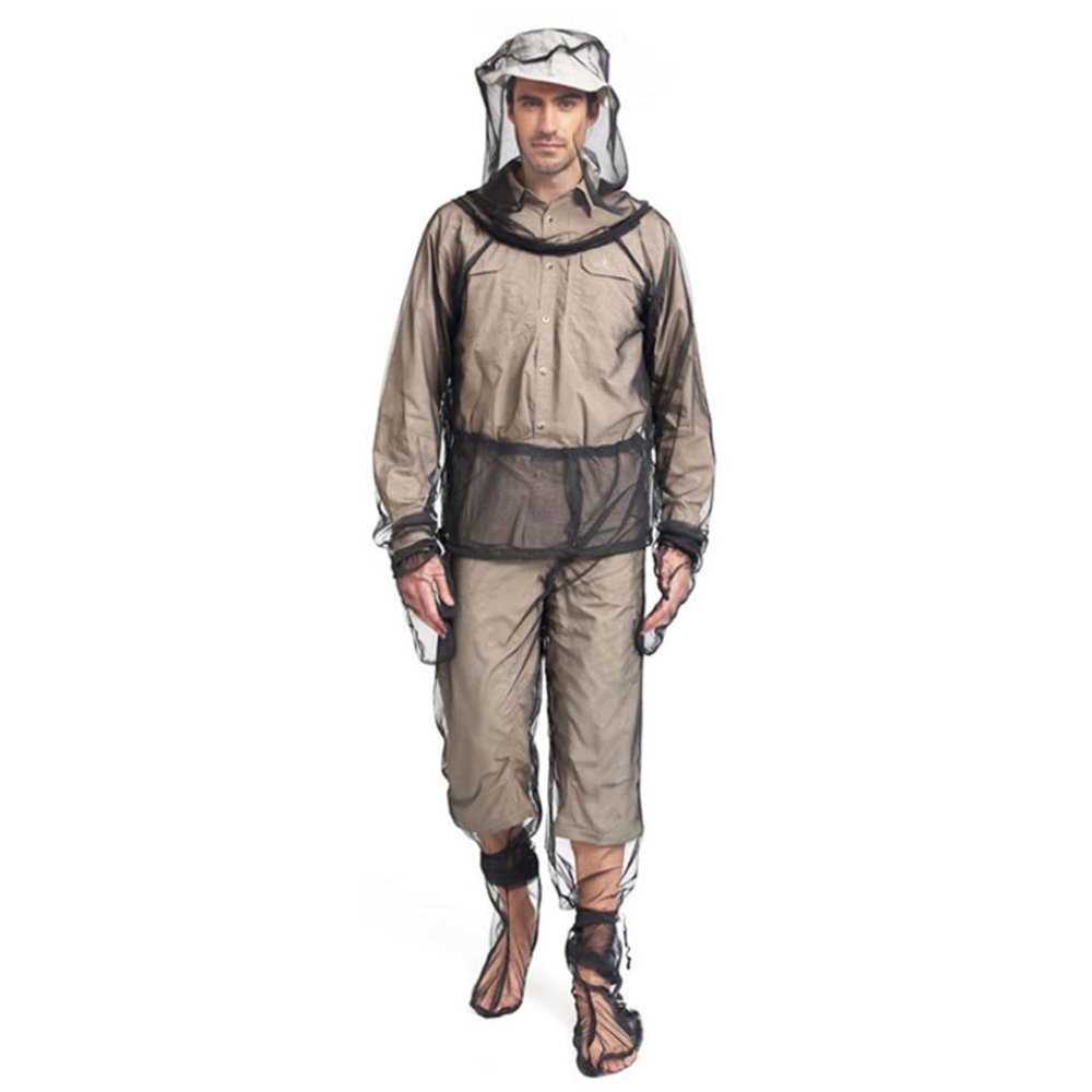 Anti Mosquito Clothing Mosquito Suit Mosquito Protection 4PCS Translucent Breathable Mosquito Nets Adjustable Mosquito Suit Foldable Mosquito Protection for Camping Cycling Fishing Hiking L/XL